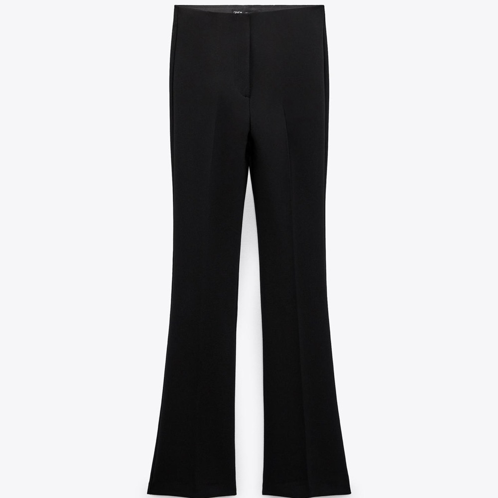 Zara Black Boot-Cut Flare Pants